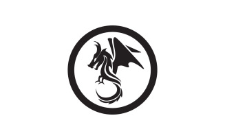 Dragon fire head logo template v25
