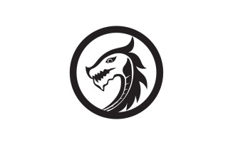 Dragon fire head logo template v26