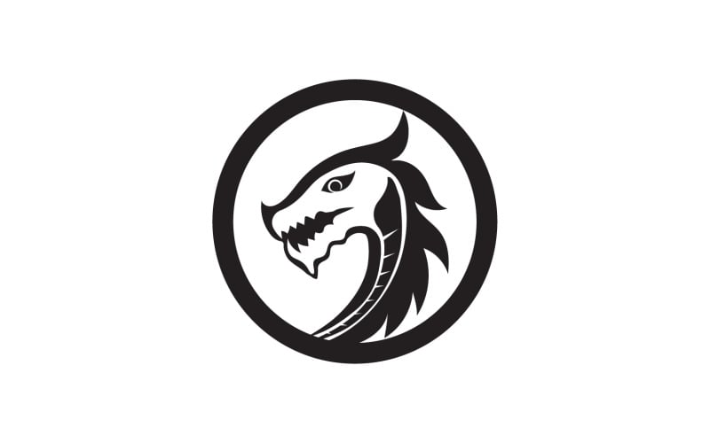 Dragon fire head logo template v26 Logo Template