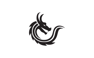 Dragon fire head logo template v3
