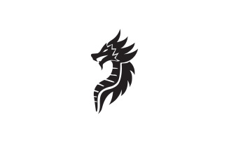 Dragon fire head logo template v4