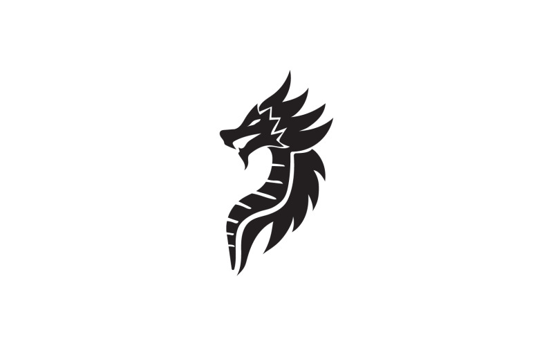 Dragon fire head logo template v4 Logo Template