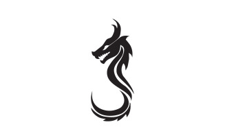 Dragon fire head logo template v6