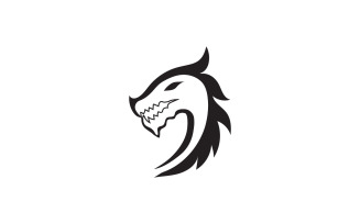 Dragon fire head logo template v9