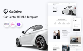 GoDrive - Car Rental Bootstrap 5 Website Template
