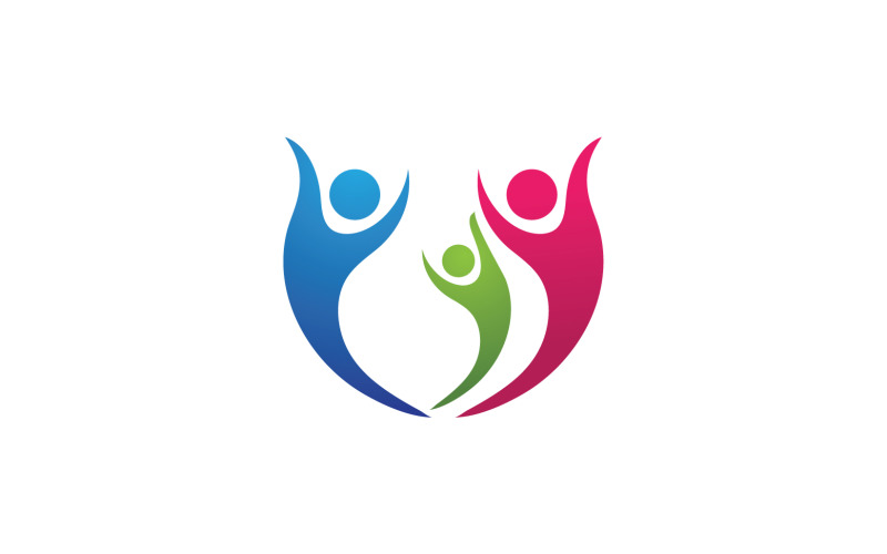 Health human character success people community group logo v10 Logo Template
