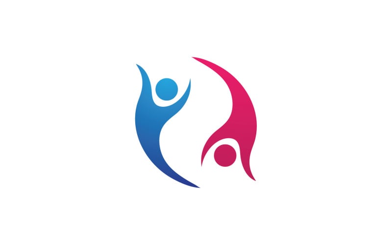 Health human character success people community group logo v18 Logo Template