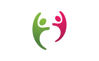 Health human character success people community group logo v1