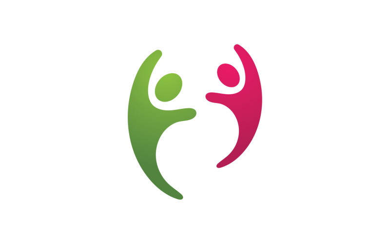 Health human character success people community group logo v1 Logo Template