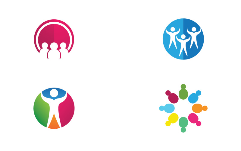 Health human character success people community group logo v20 Logo Template