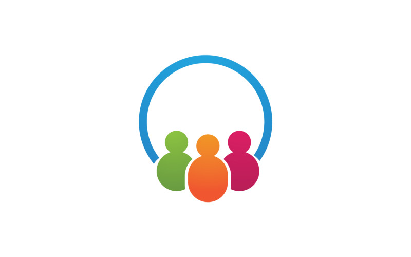 Health human character success people community group logo v5 Logo Template
