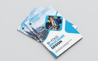 Corporate Business Bifold brochure templat