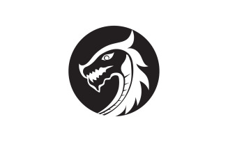 Dragon fire head logo template v17