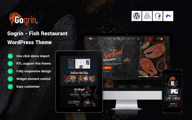 Gogrin - Company & Fish Restaurant WordPress Theme