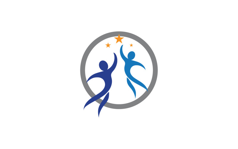 Health human character success people community group logo v39 Logo Template
