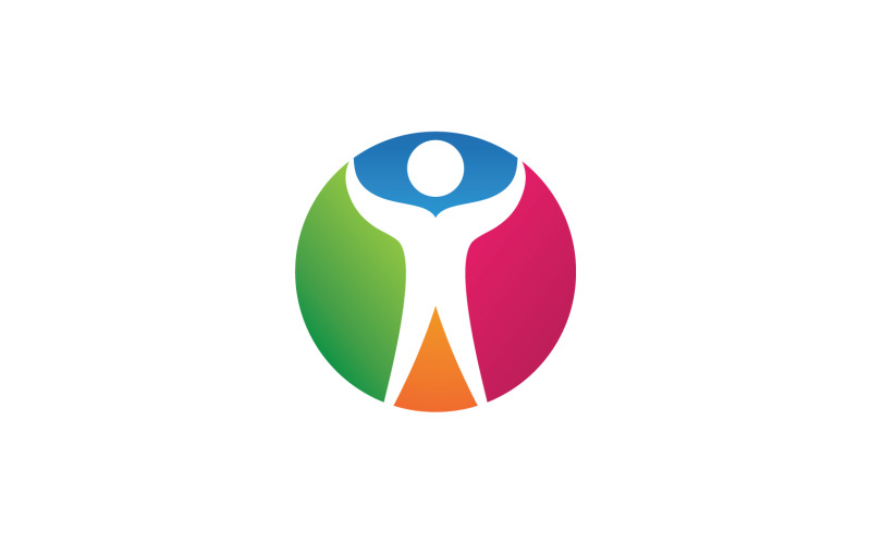 Health human character success people community group logo v41 Logo Template
