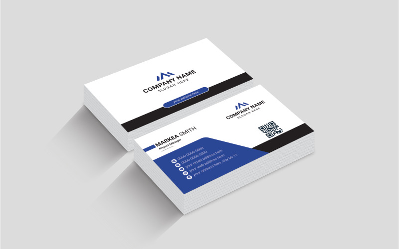 Modern Business Card Design 4 Bundle Template Corporate Identity