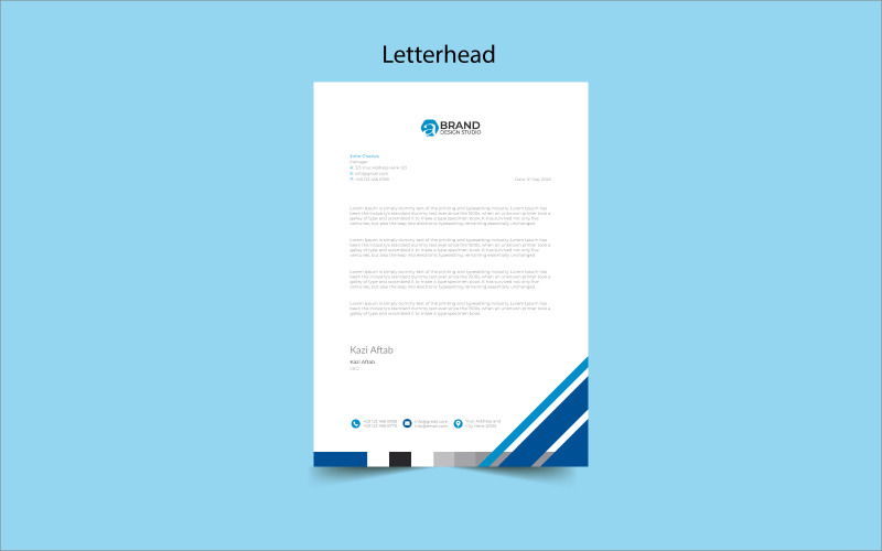 Modern Letterhead Pad Template Awesome Design Corporate Identity