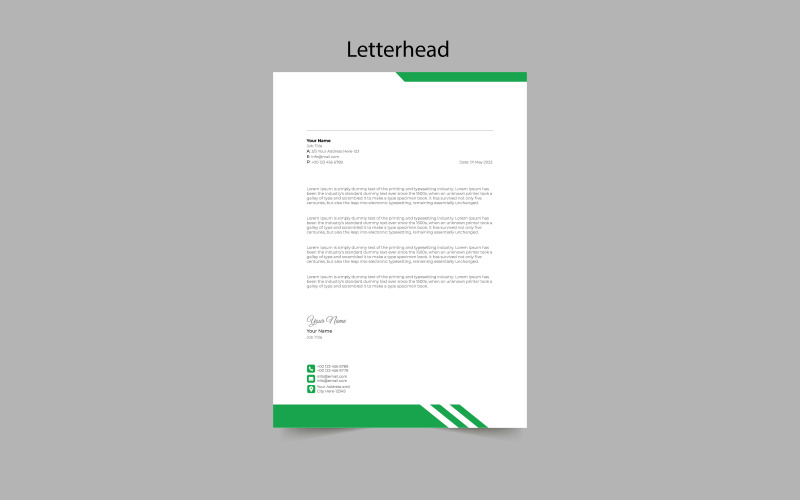 Modern Letterhead Pad Template Design Nice To See Four Corporate Identity