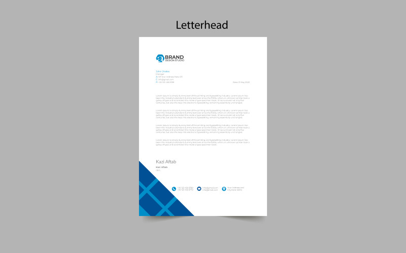 Modern Letterhead Pad Template Design Nice To See Three Corporate Identity