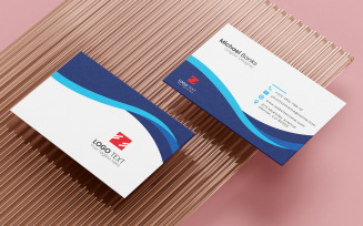Sky Blue Creative Business Card Template - Clean and Minimal