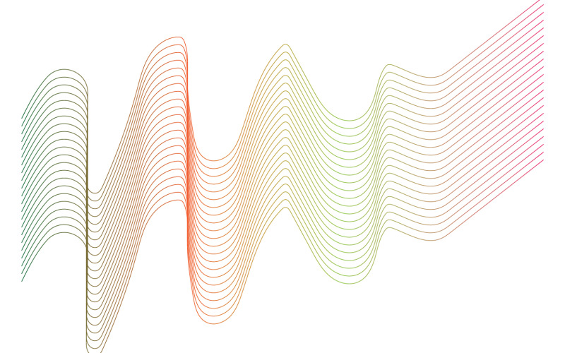 Sound wave equalizer rainbow logo template v11 Logo Template