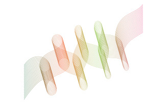 Sound wave equalizer rainbow logo template v15