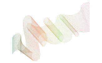 Sound wave equalizer rainbow logo template v17