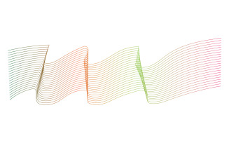 Sound wave equalizer rainbow logo template v18