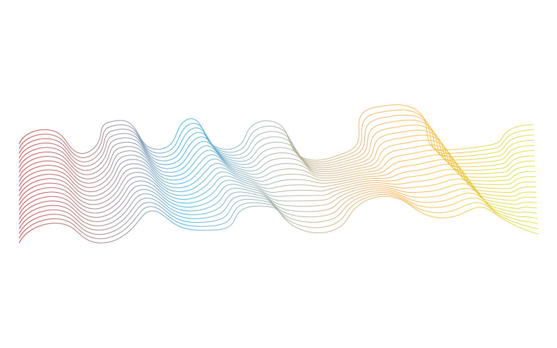 Sound wave equalizer rainbow logo template v2 Logo Template