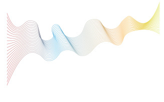 Sound wave equalizer rainbow logo template v3