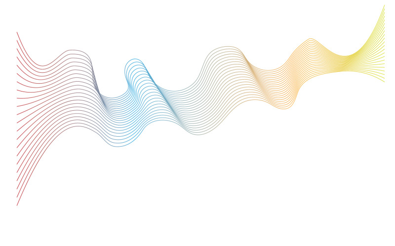 Sound wave equalizer rainbow logo template v3 Logo Template