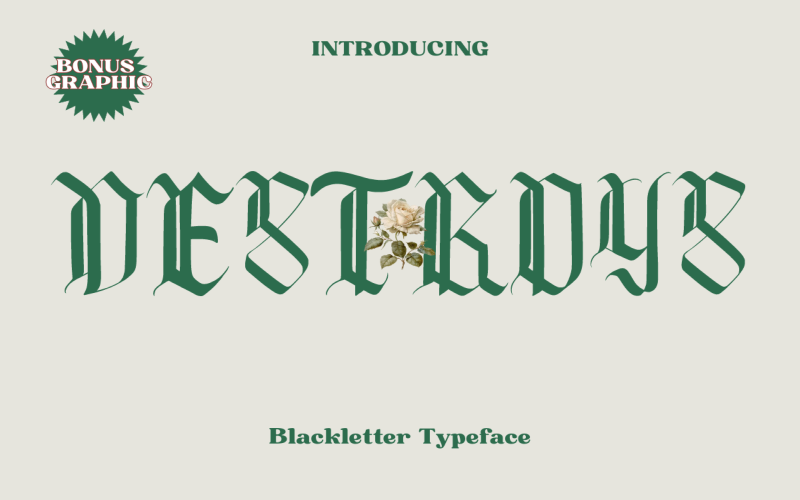 Destroys - blackletter - font Font