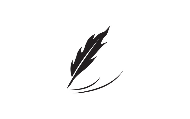 Feather pen sign vector logo v1 Logo Template