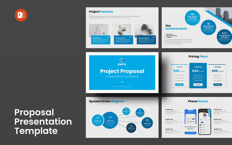 Project Proposal PowerPoint Layout PowerPoint Template