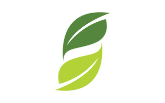 Green eco leaf nature fresh logo v2