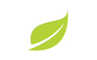 Green eco leaf nature fresh logo v3