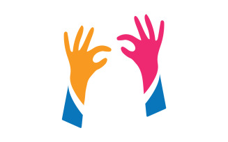 Hand Help hope logo vector v10