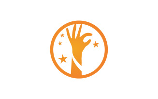Hand Help hope logo vector v14