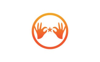 Hand Help hope logo vector v15