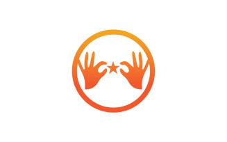 Hand Help hope logo vector v15