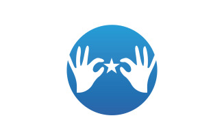 Hand Help hope logo vector v16