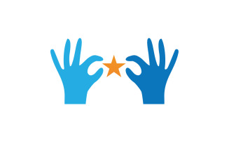 Hand Help hope logo vector v17