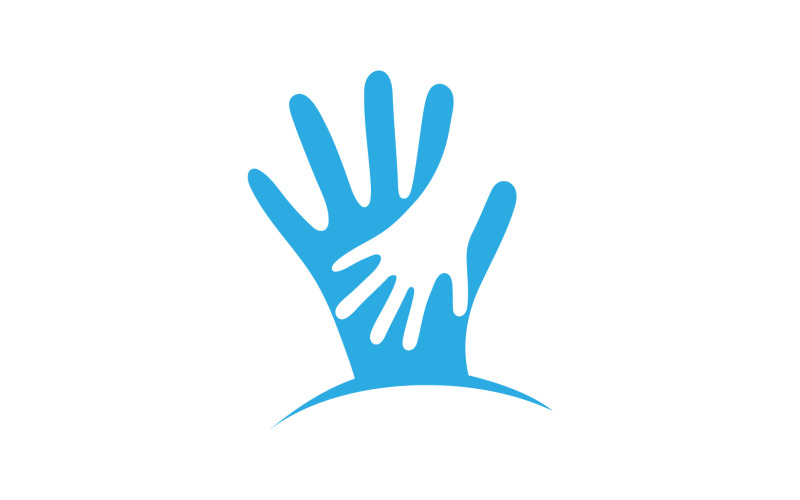 Hand Help hope logo vector v3 Logo Template