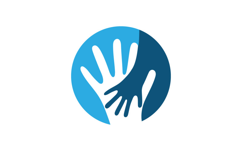 Hand Help hope logo vector v4 Logo Template