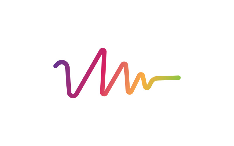 Sound wave equalizer music player logo v10 Logo Template