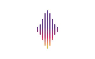 Sound wave equalizer music player logo v13