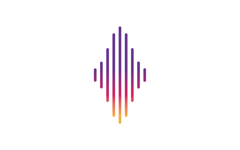 Sound wave equalizer music player logo v13 Logo Template