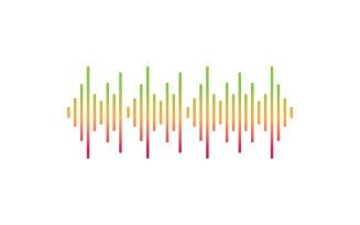 Sound wave equalizer music player logo v14