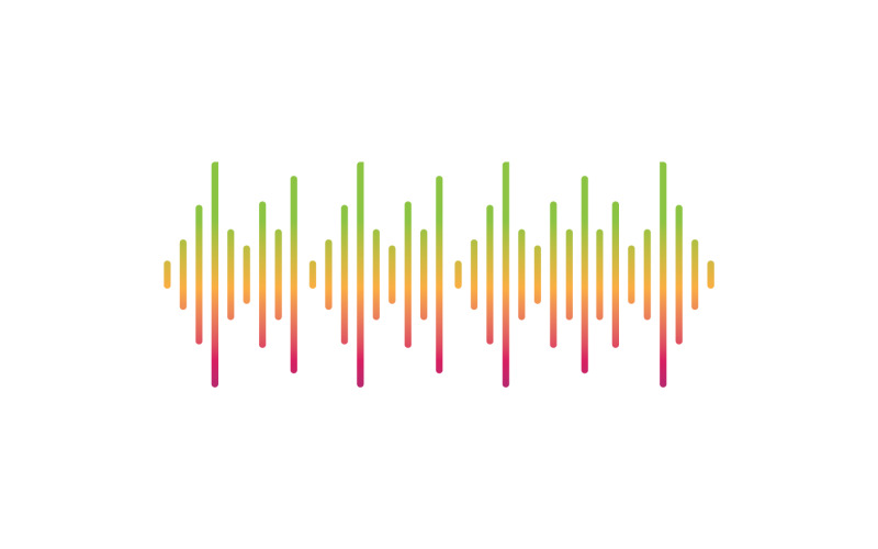 Sound wave equalizer music player logo v14 Logo Template